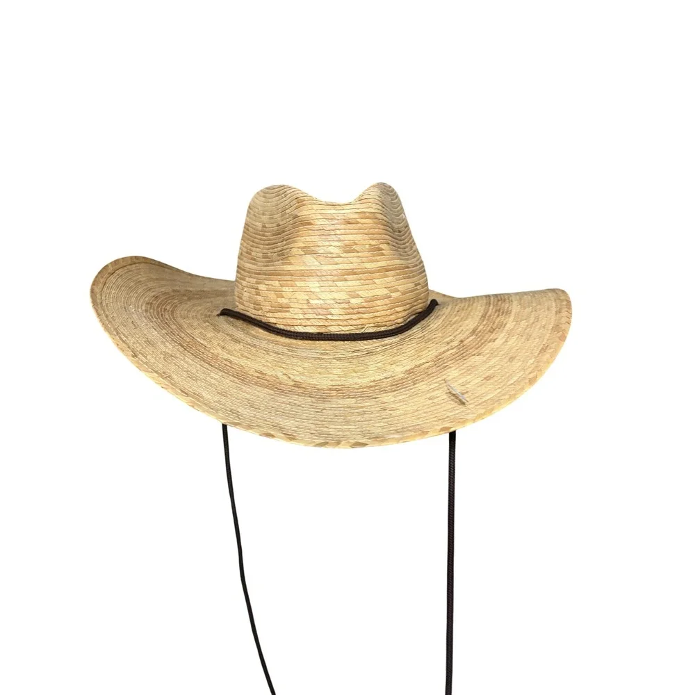 TulA Handmade Straw Cowboy Hat Wide Brim Western Ranch Sun Unisex Festival Cruis